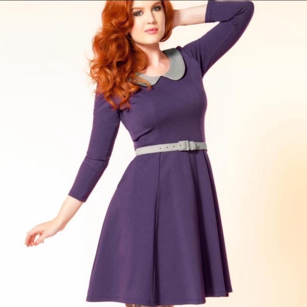 Nwt Pinup Couture Purple Madison Dress